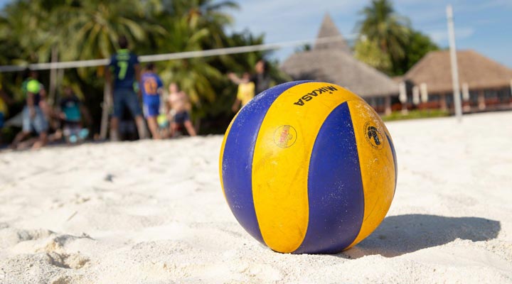 Veligandu-Island-Resort-Spa-Volleyboll-Beachvolleyboll-Sand-Ball-Boll